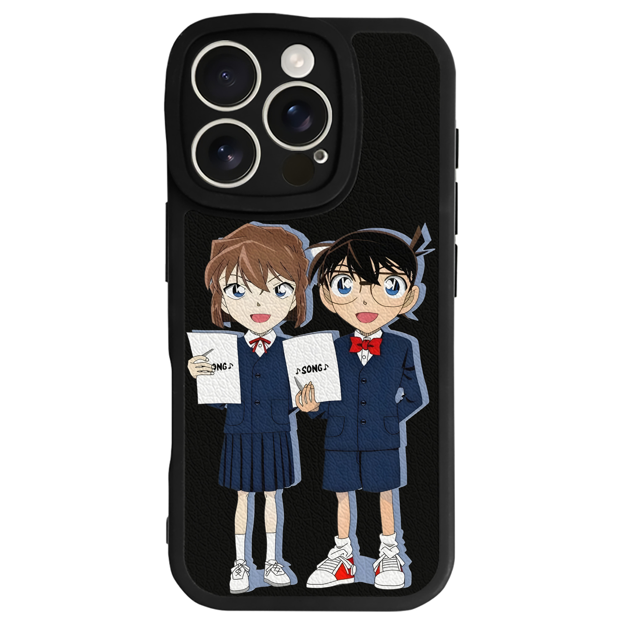 （画像用） 名探偵コナン 灰原 哀 はいばら あい Detective Conan Anita Hailey、Vi Graythorn Haibara Ai 【iPhone 16シリーズ対応】シリコンスマホケース（レザー調） 材質：シリコン